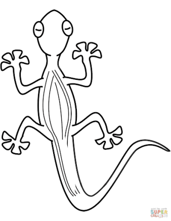 Розмальовка Ящірка | Розмальовки для дітей друк онлайн
